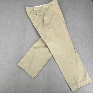 Polo Ralph Lauren Men 38x30 Chino Pants Classic Fit Flat Front Khaki 100% Cotton